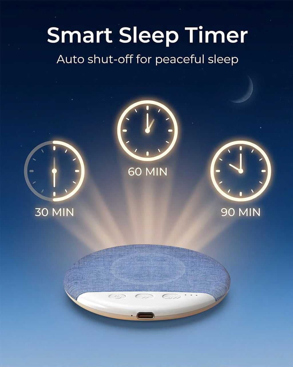 Bluetooth Sleep Speaker with White Noise Machine and Timer