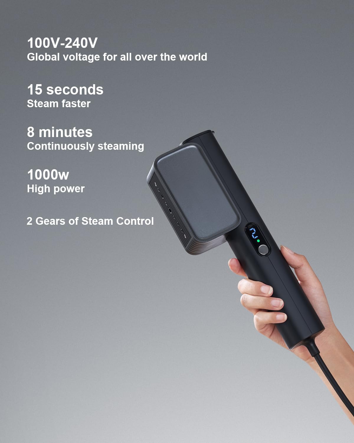 G7 2-in-1 Professional 100-240V Dual Voltage Steamer for Clothes and Iron for Clothes