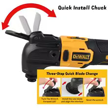 DEWALT DCS356 Brushless Oscillating Multi-Tool Rechargeable Quick Blade Change for Sanding Trimming Grinding Cutting Jobs