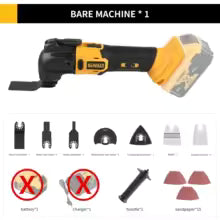 DEWALT DCS356 Brushless Oscillating Multi-Tool Rechargeable Quick Blade Change for Sanding Trimming Grinding Cutting Jobs